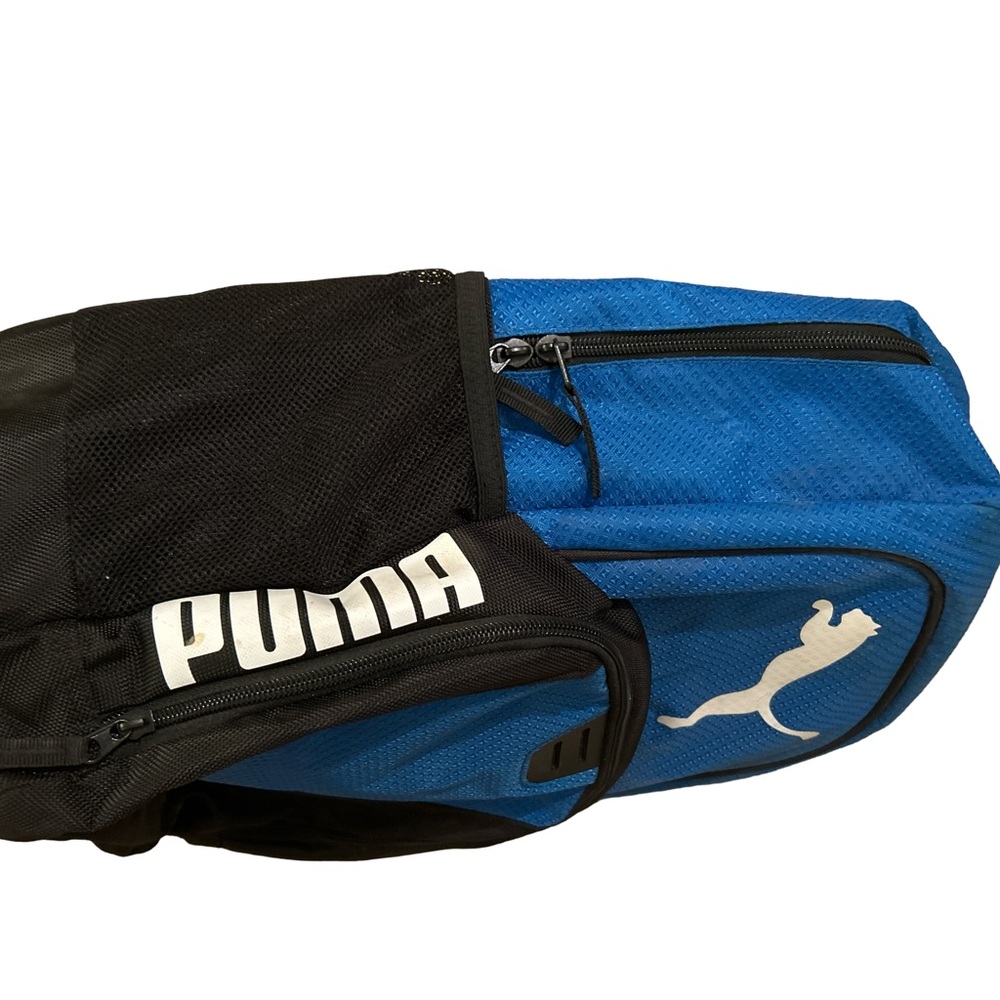 Puma Apex Backpack Blue Black School Travel Sports Gym Bag Rucksack Laptop S - Picture 2 of 7